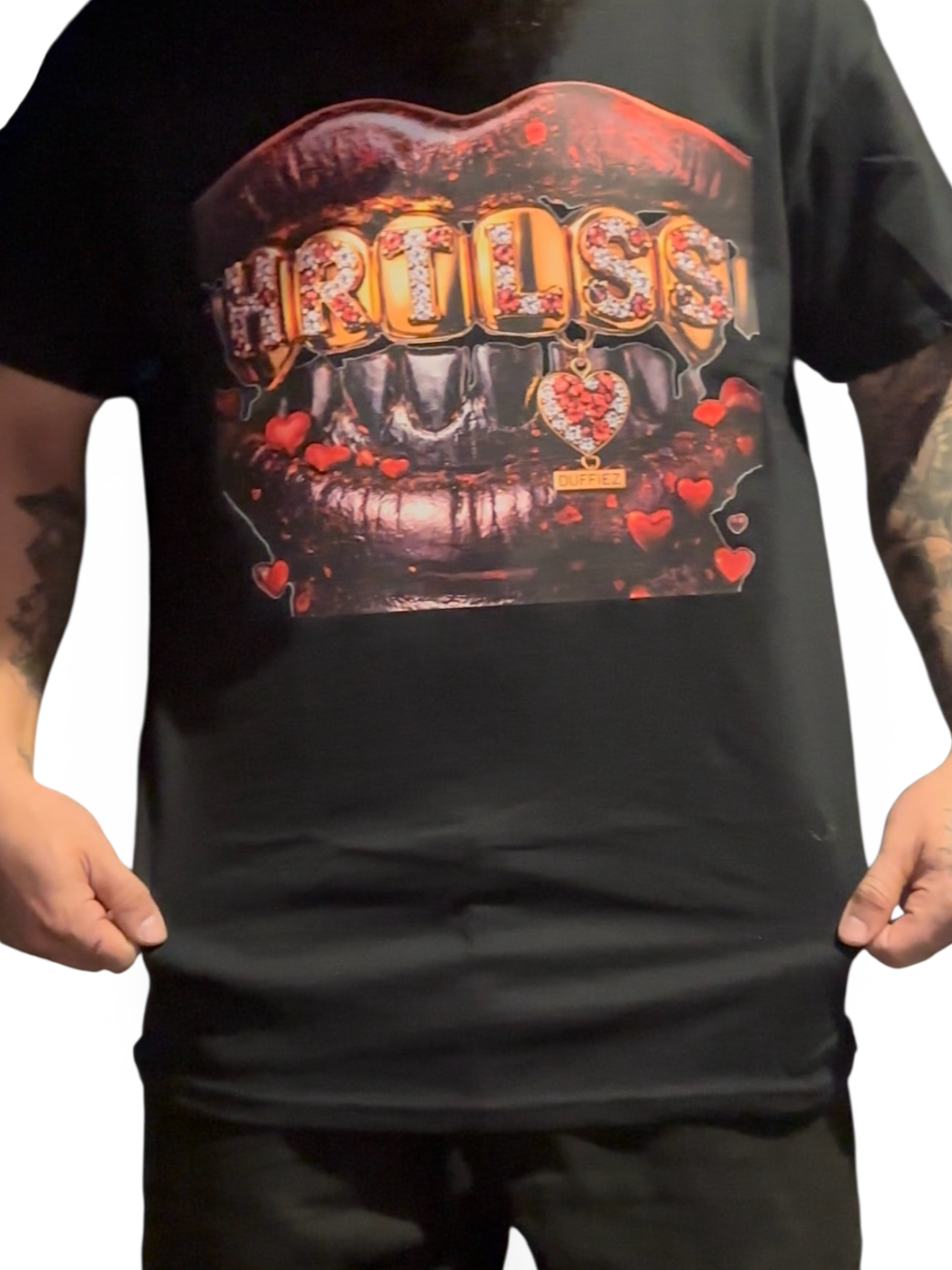 HRTLSS x DUFFIEZ “Golden Grills” Valentine Tee